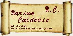 Marina Ćaldović vizit kartica